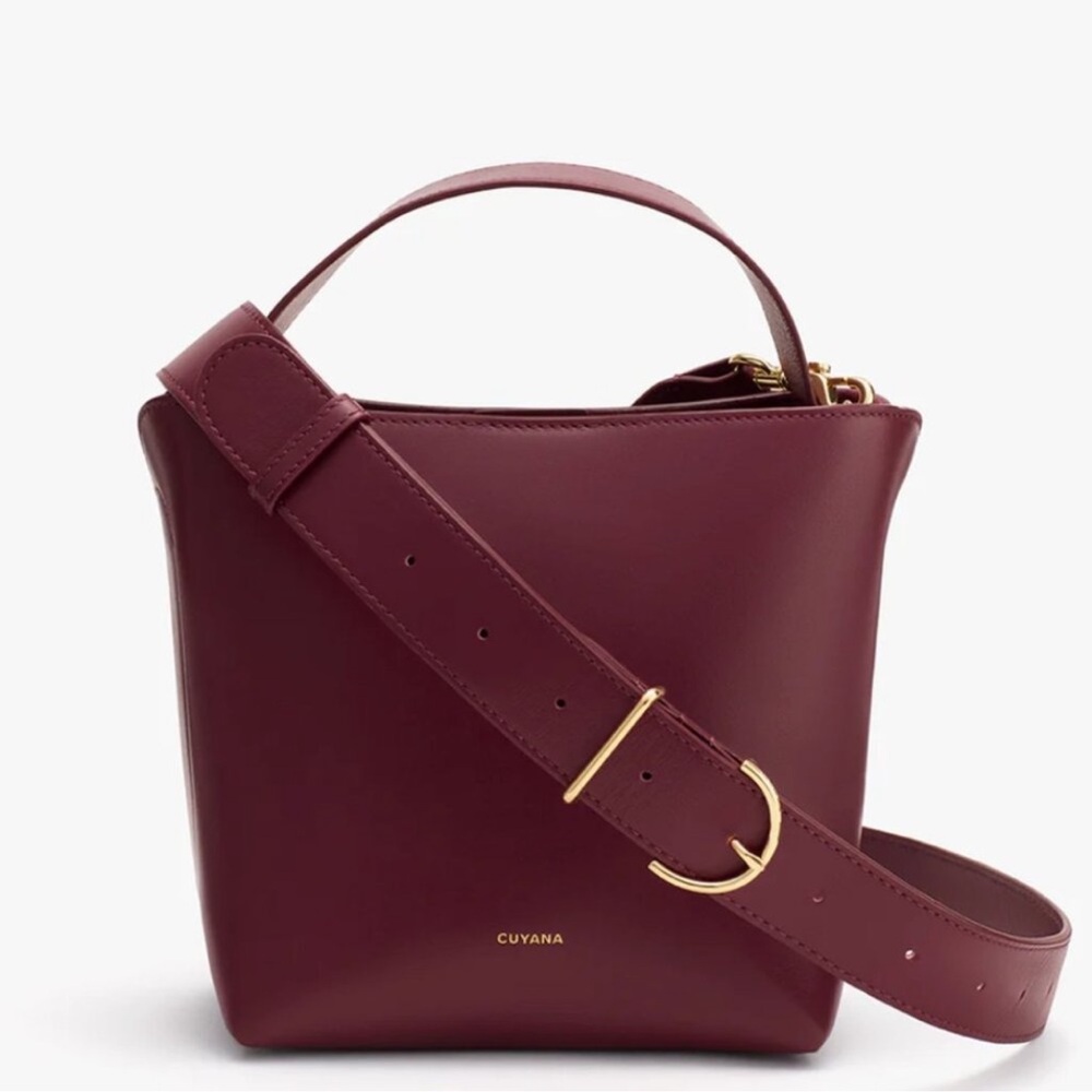Cuyana Burgundy Leather Women's Bag